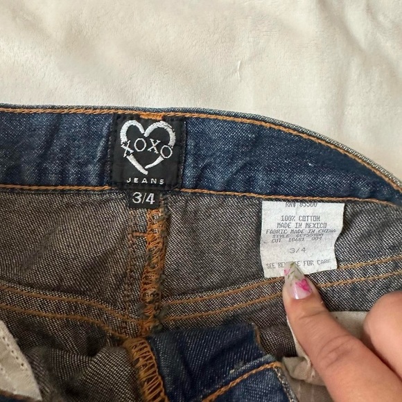 Insane y2k Denim Open Front Maxi Skirt By XoXo Size 3/4 - Picture 6 of 8